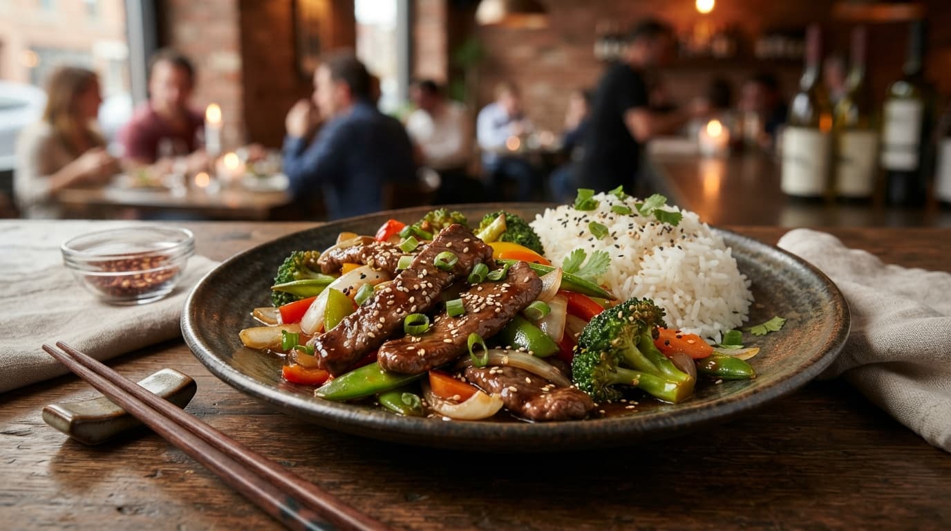 Quick Sesame‑Ginger Beef Stir‑Fry