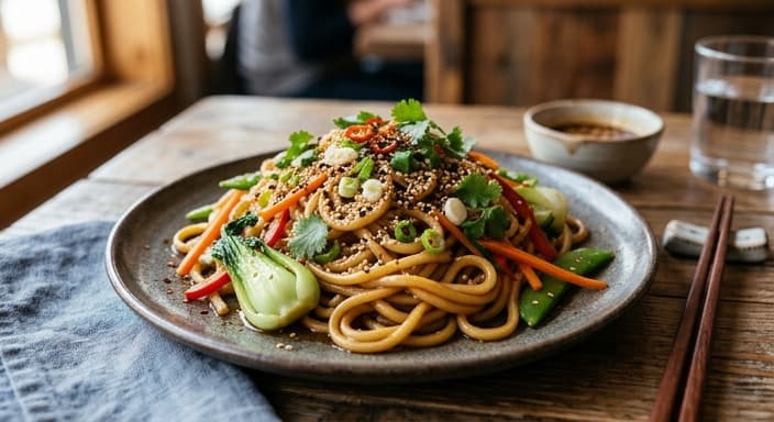 Quick Sesame Soy Noodles