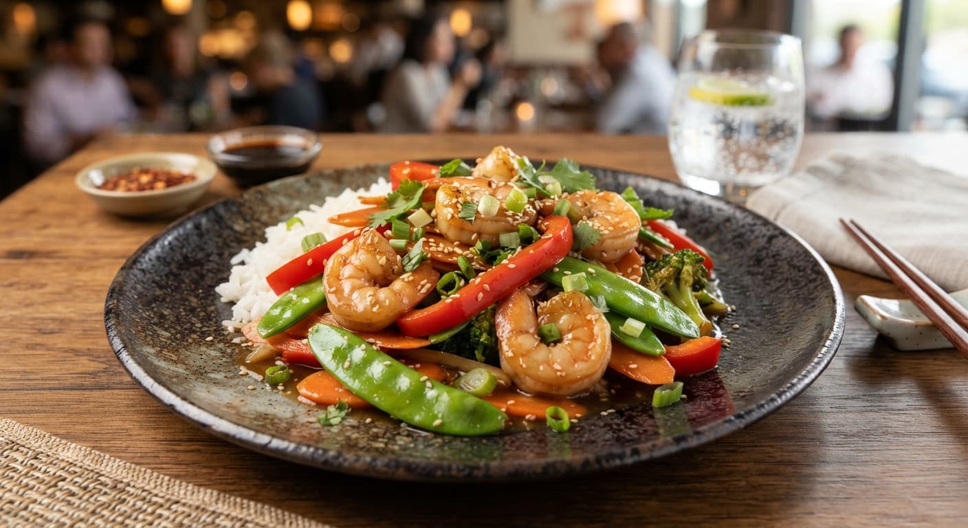 Quick Shrimp and Snow Pea Stir‑Fry