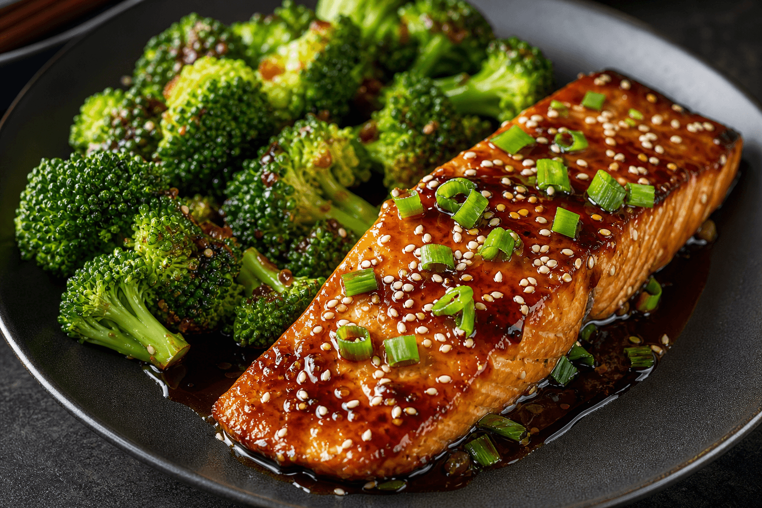 Quick Teriyaki Salmon (or Tofu) with Broccoli