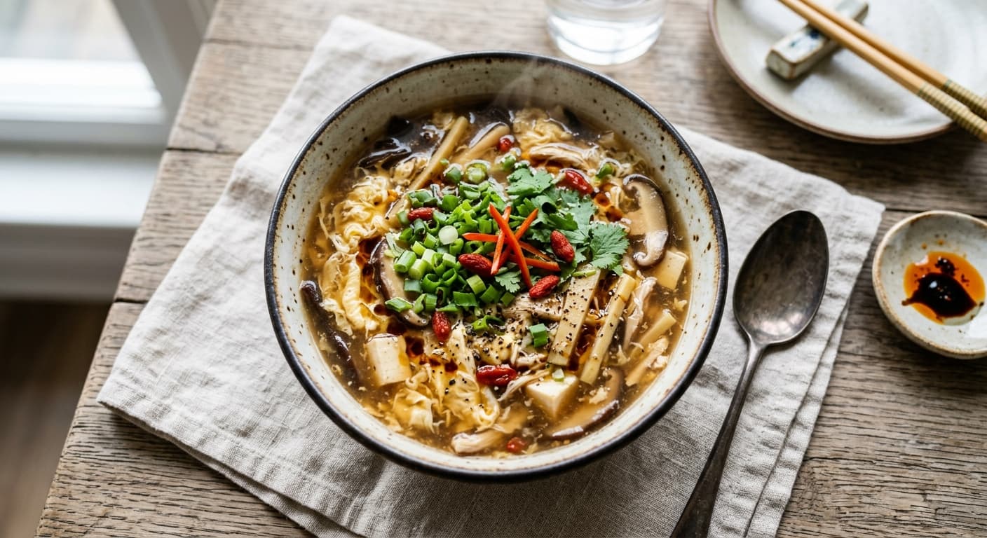 Quick Weeknight Hot and Sour Soup
