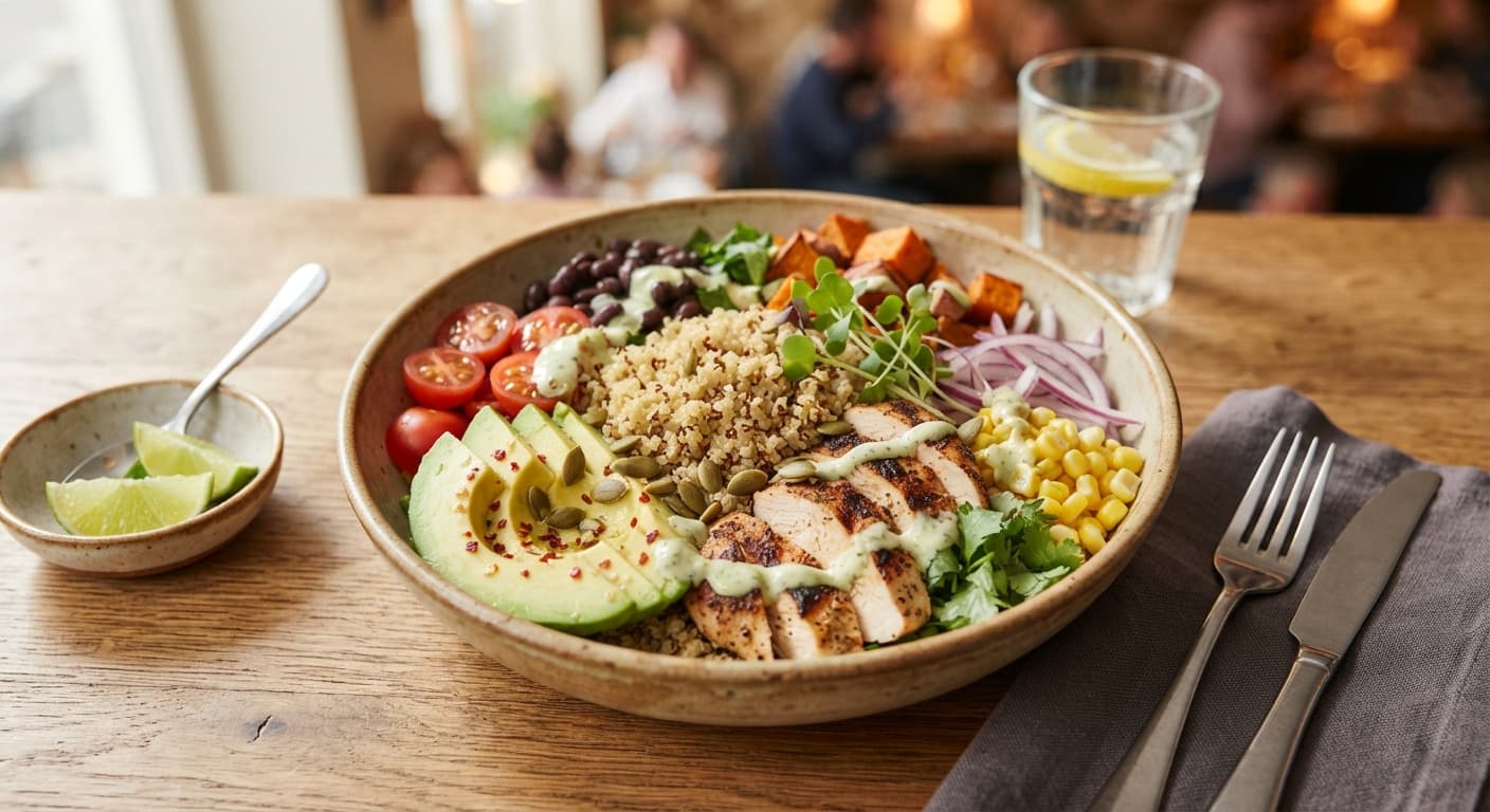 Quinoa Chicken Bowl with Avocado