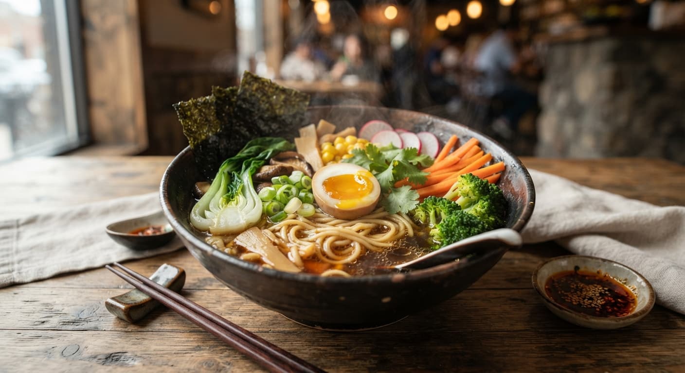 Ramen Egg Noodle Soup with Veggie Boost