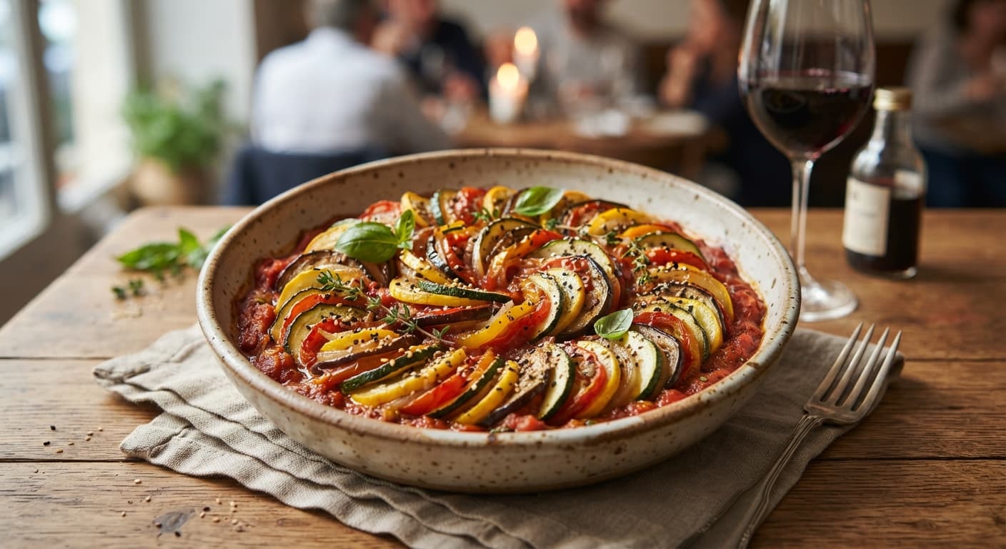 Ratatouille with Sesame Oil Drizzle