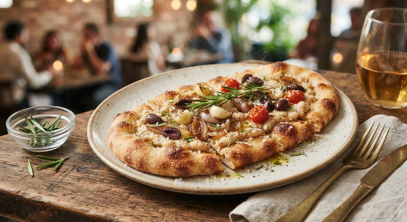 Rosemary White Bean Flatbread
