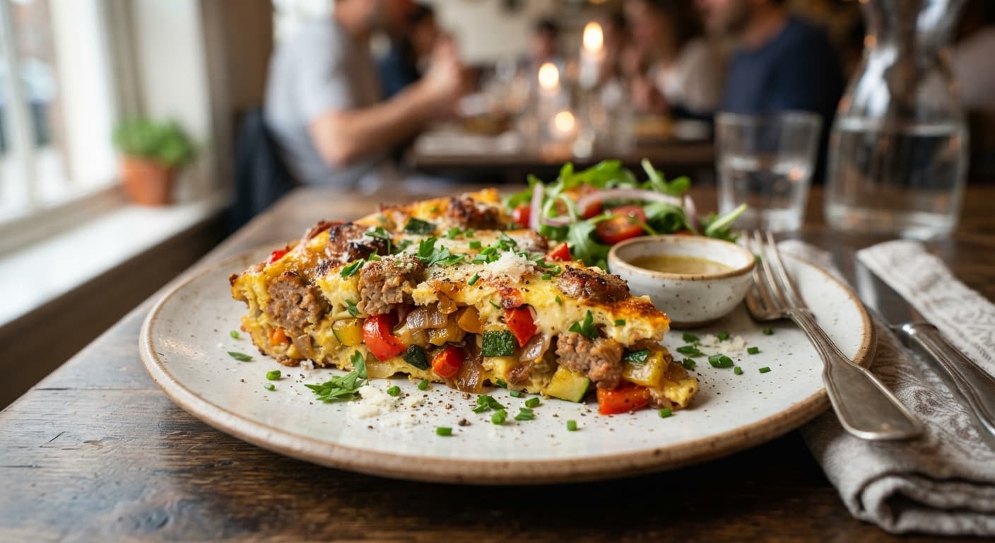 Sausage and Pepper Frittata with Zucchini