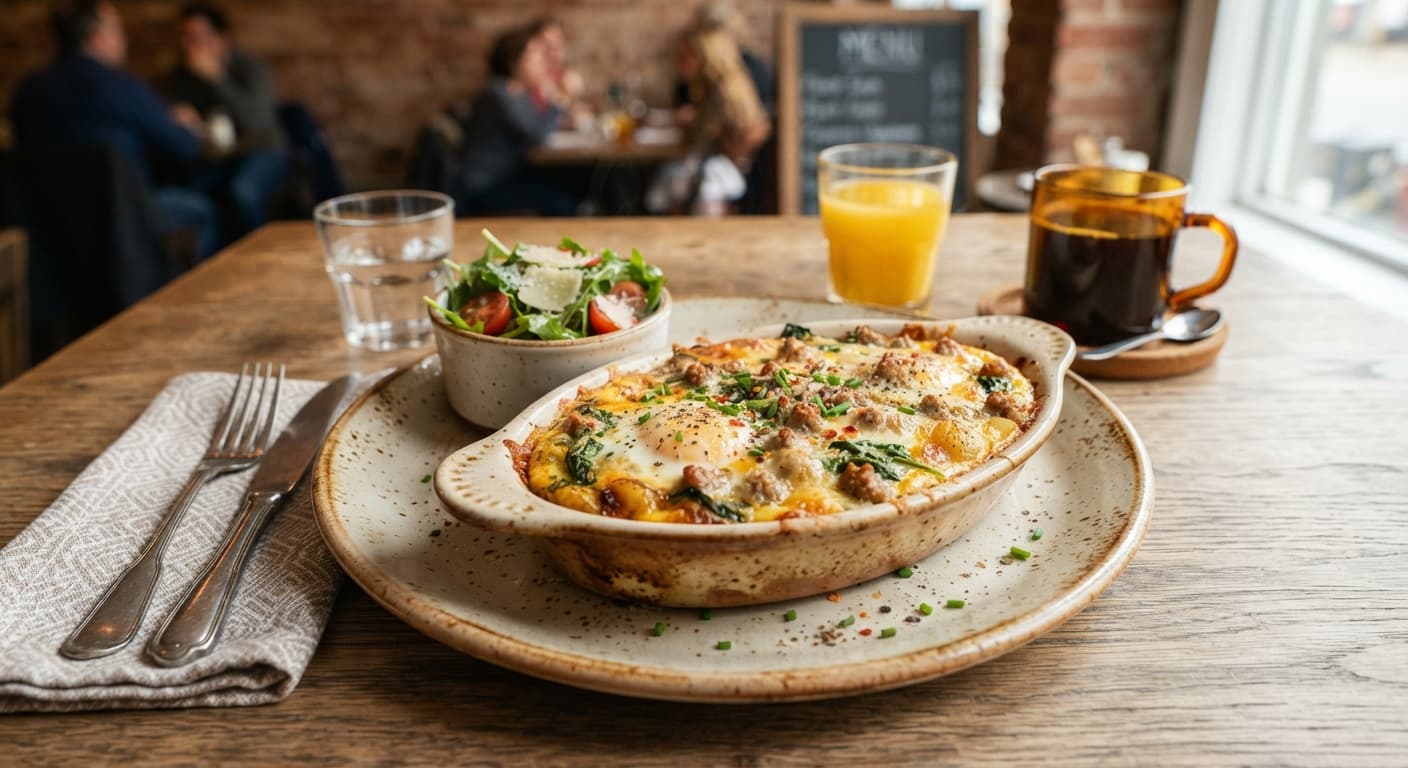 Sausage and Spinach Breakfast Bake