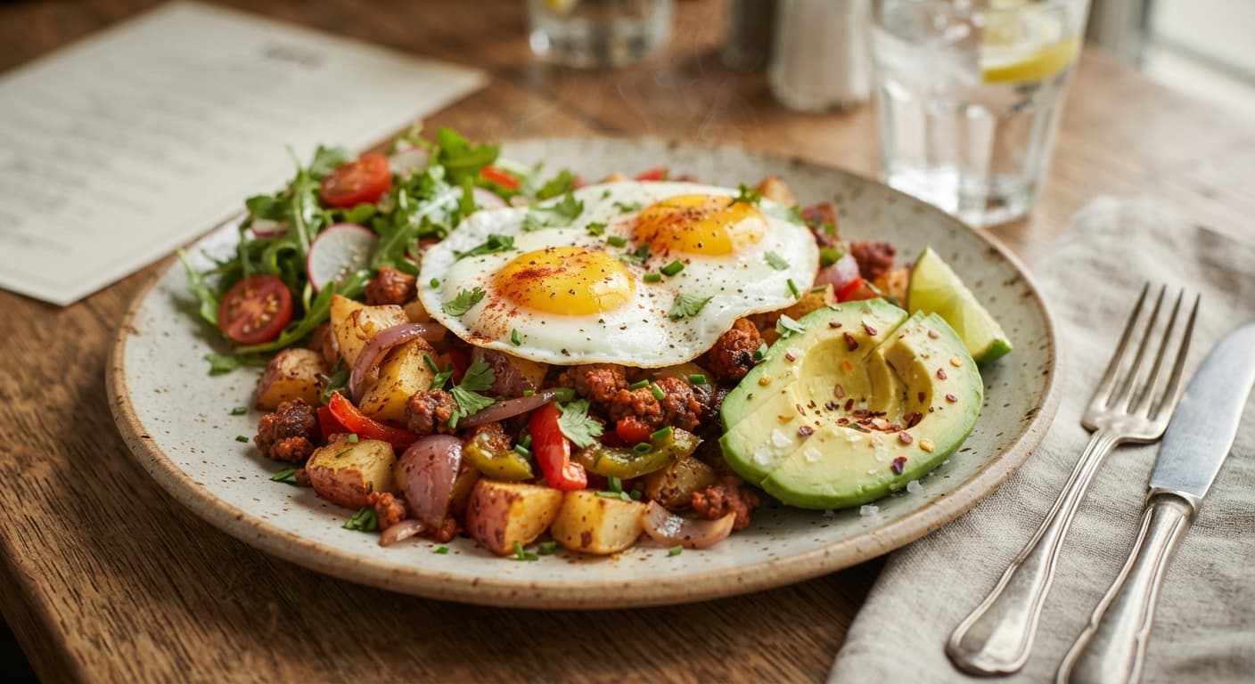 Savory Breakfast Potato Hash with Avocado