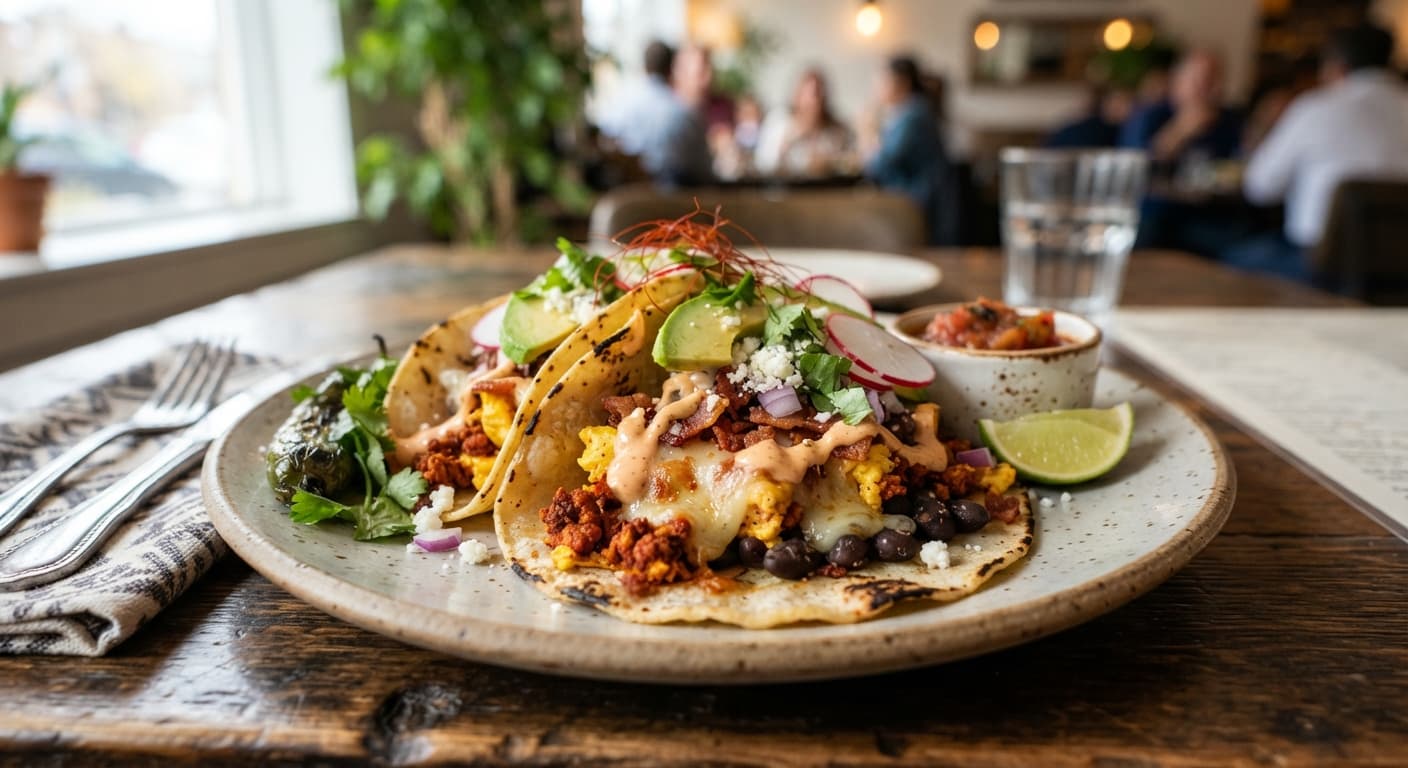 Savory Breakfast Tacos with Pepperjack
