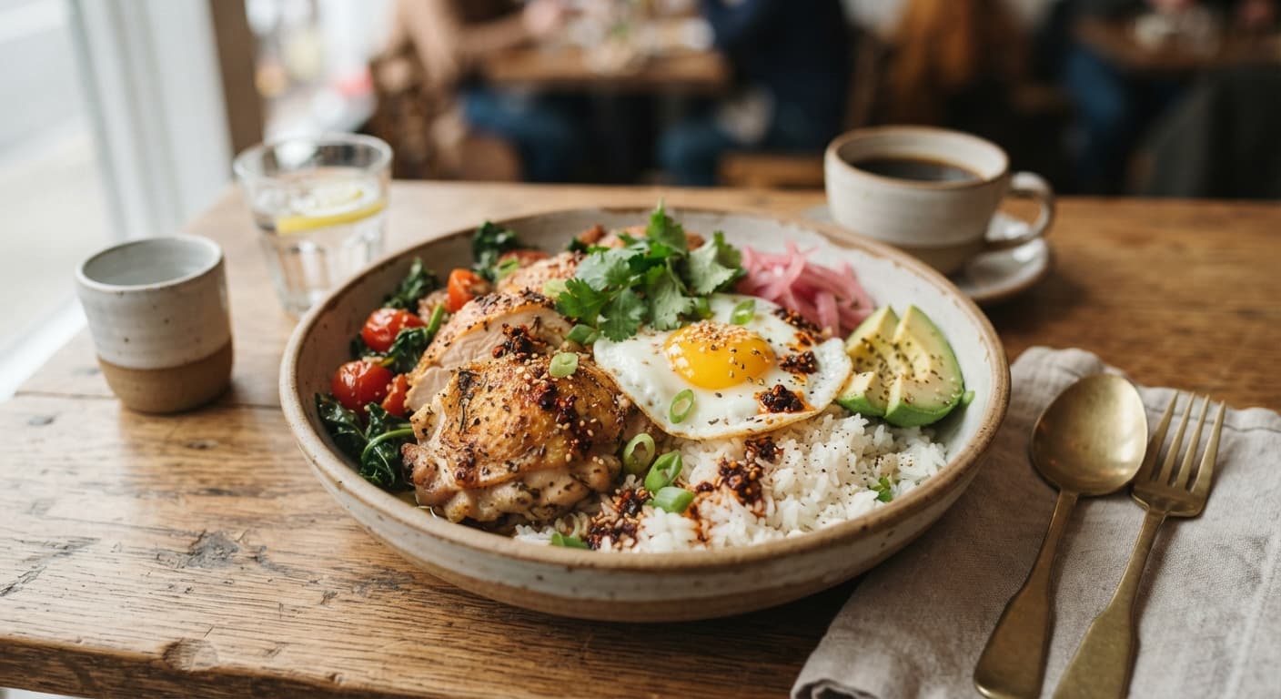 Savory Chicken & Rice Breakfast Bowl