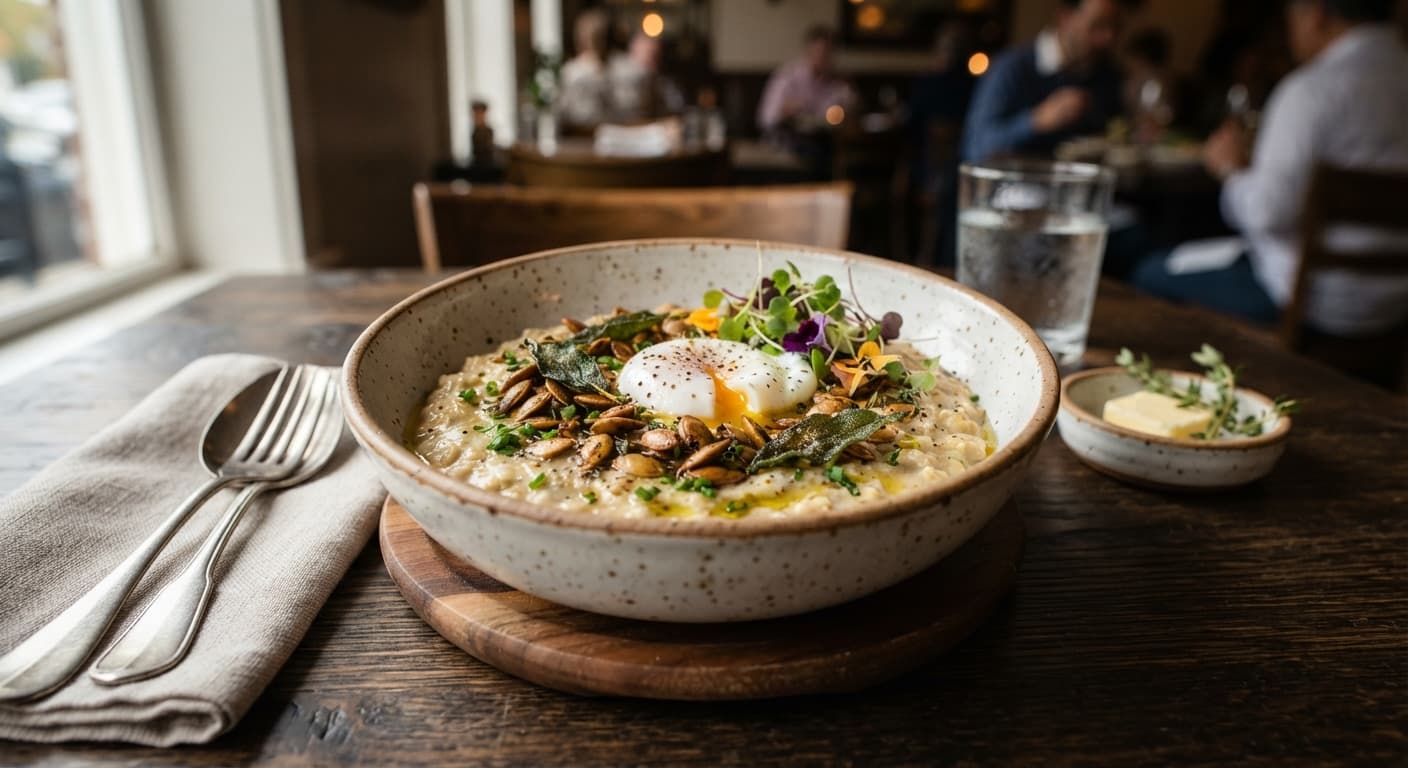 Savory Pumpkin Seed & Herb Oatmeal