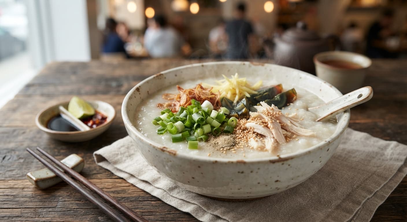 Savory Rice Congee with Scallions