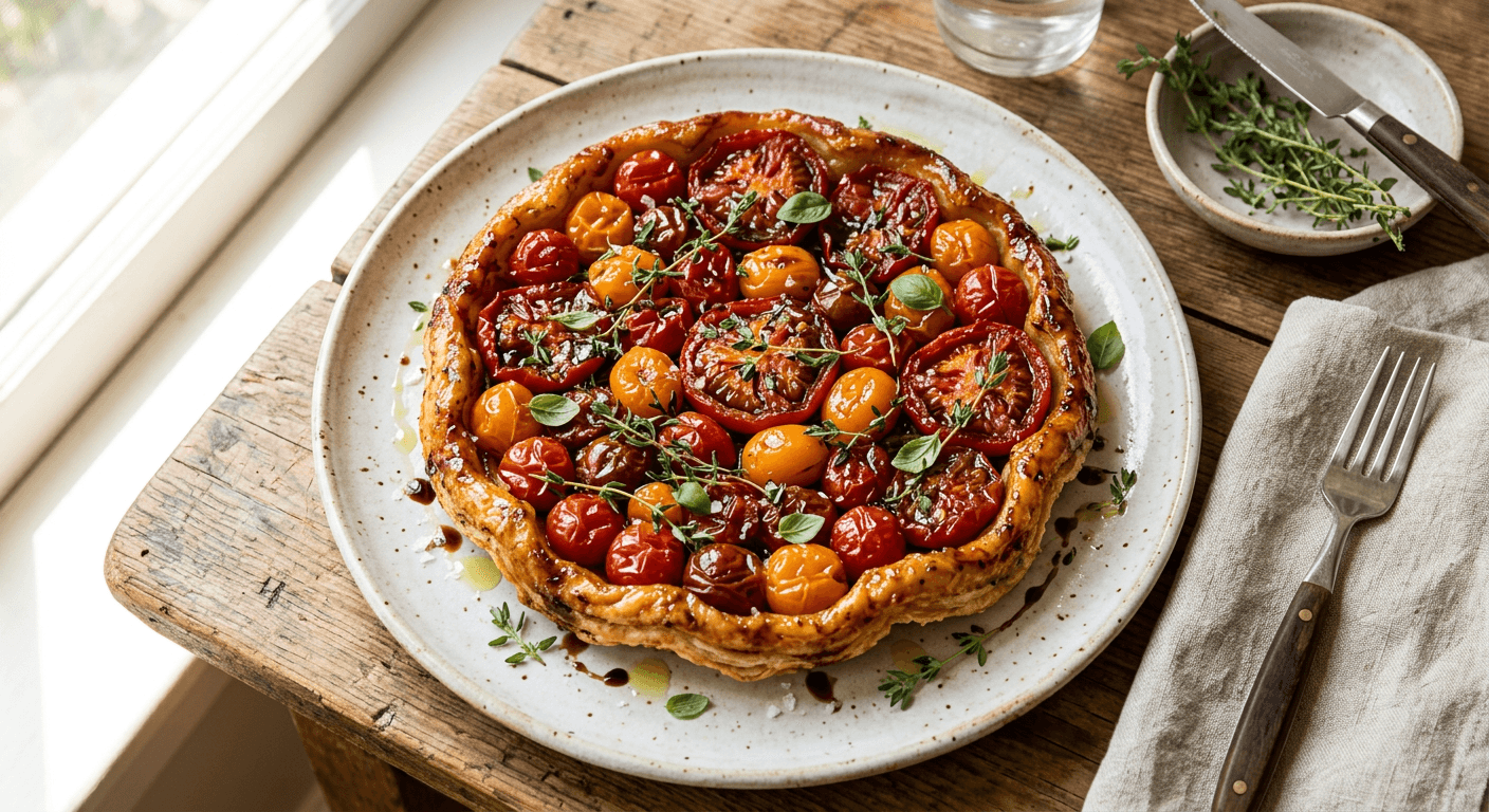 Savory Tomato and Thyme Tarte Tatin