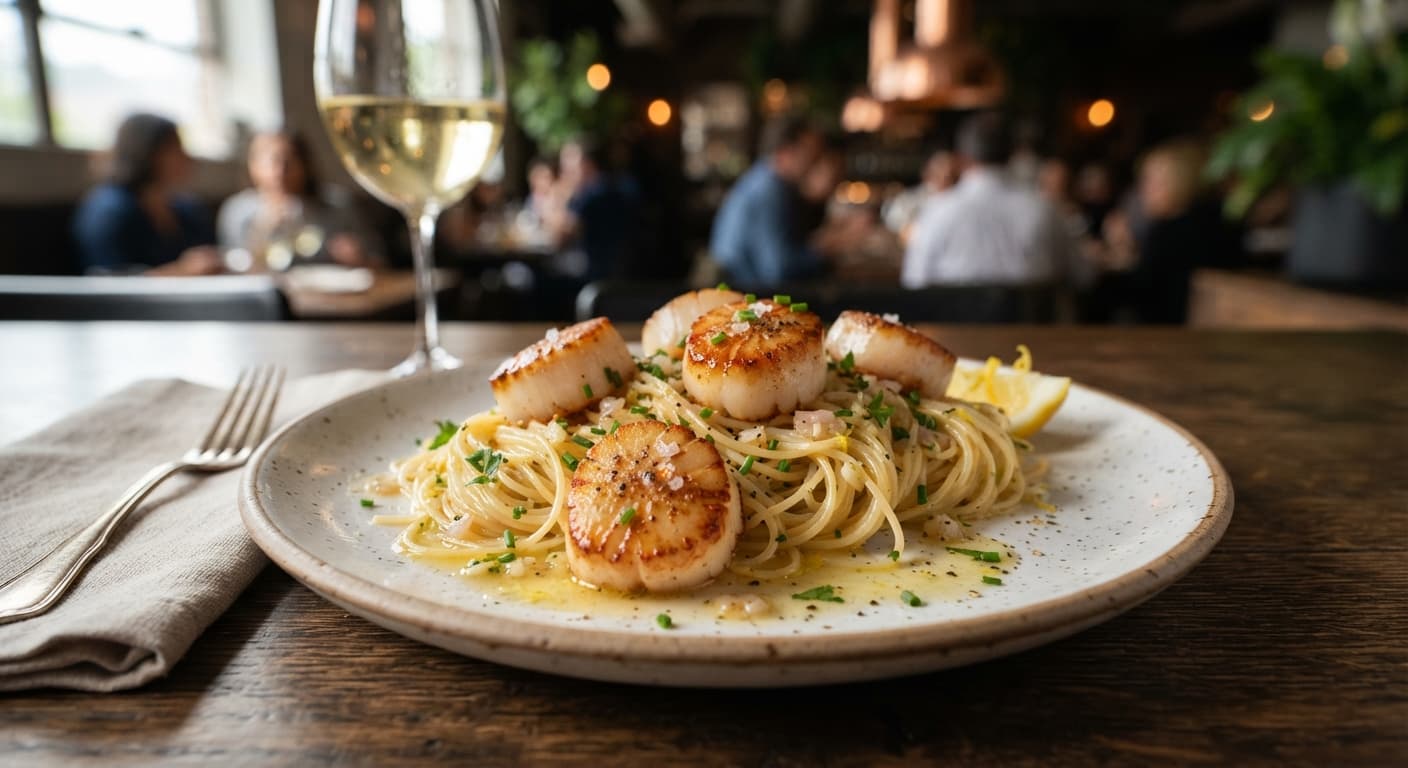 Seared Scallop Angel Hair with Lemon‑Butter Sauce