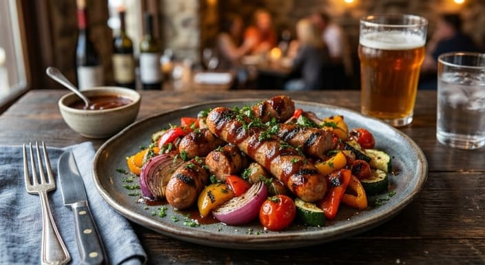 Sheet-Pan BBQ Chicken Sausage and Veggies