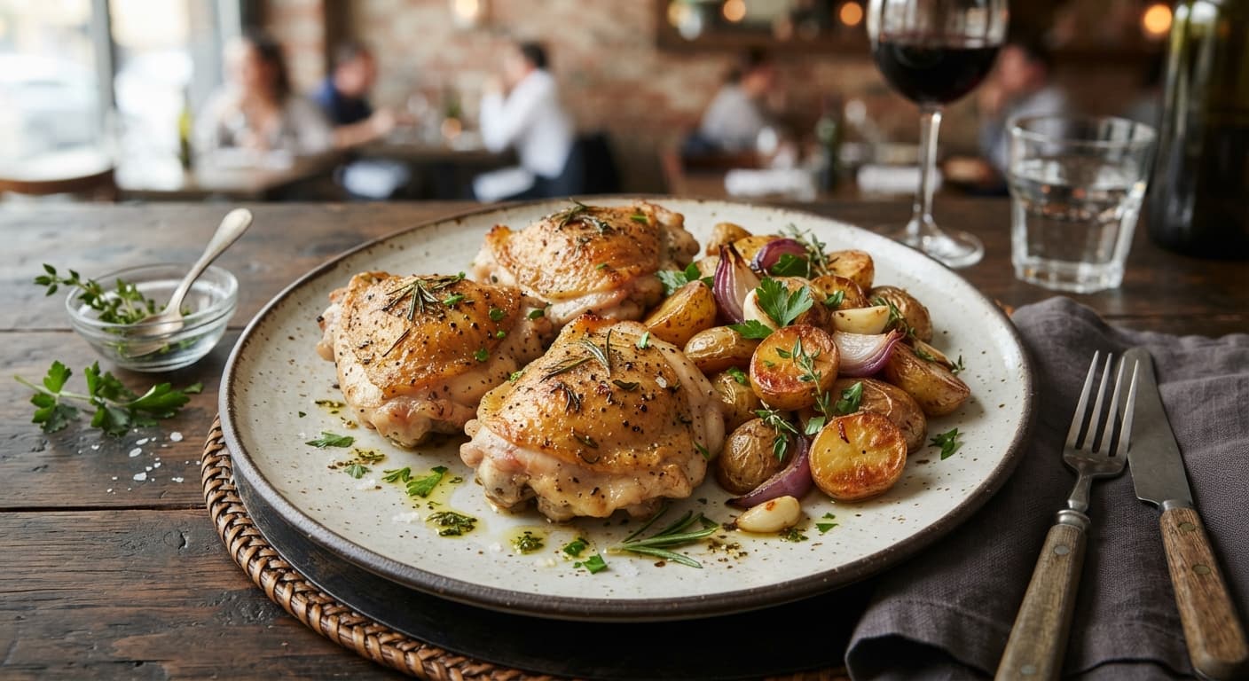 Sheet Pan Chicken Thighs with Potatoes
