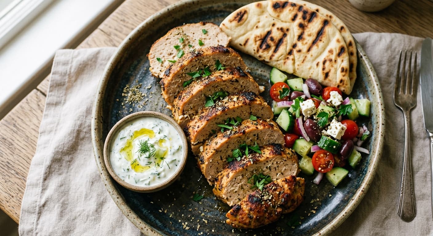 Sheet Pan Turkey Gyro Loaf