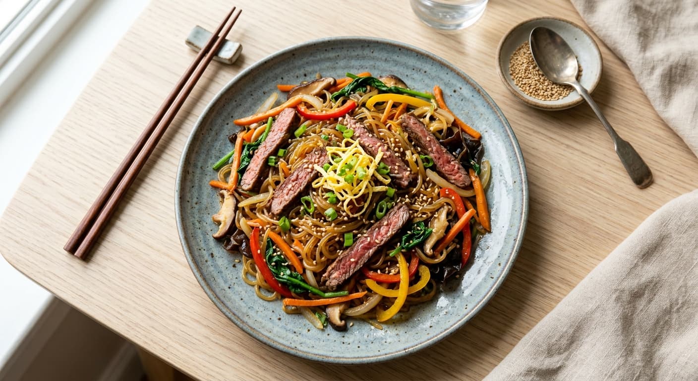 Shirataki Noodle Japchae with Ribeye