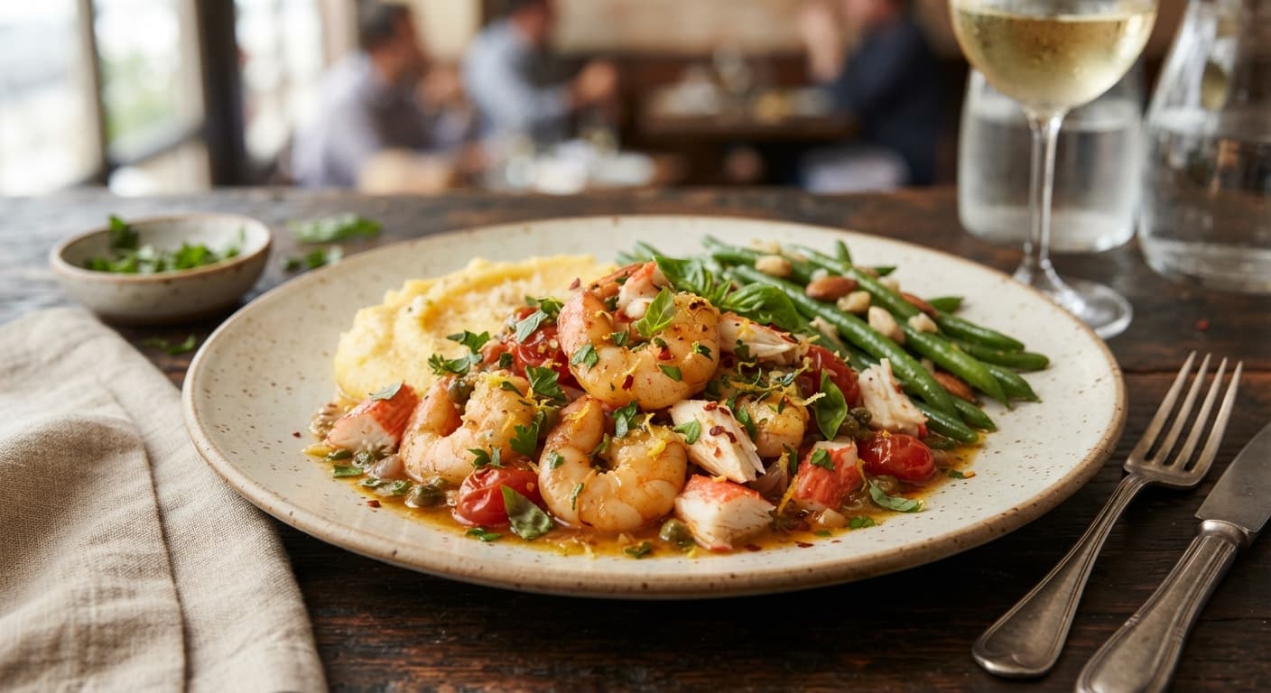 Shrimp à la Provençale with Imitation Crab
