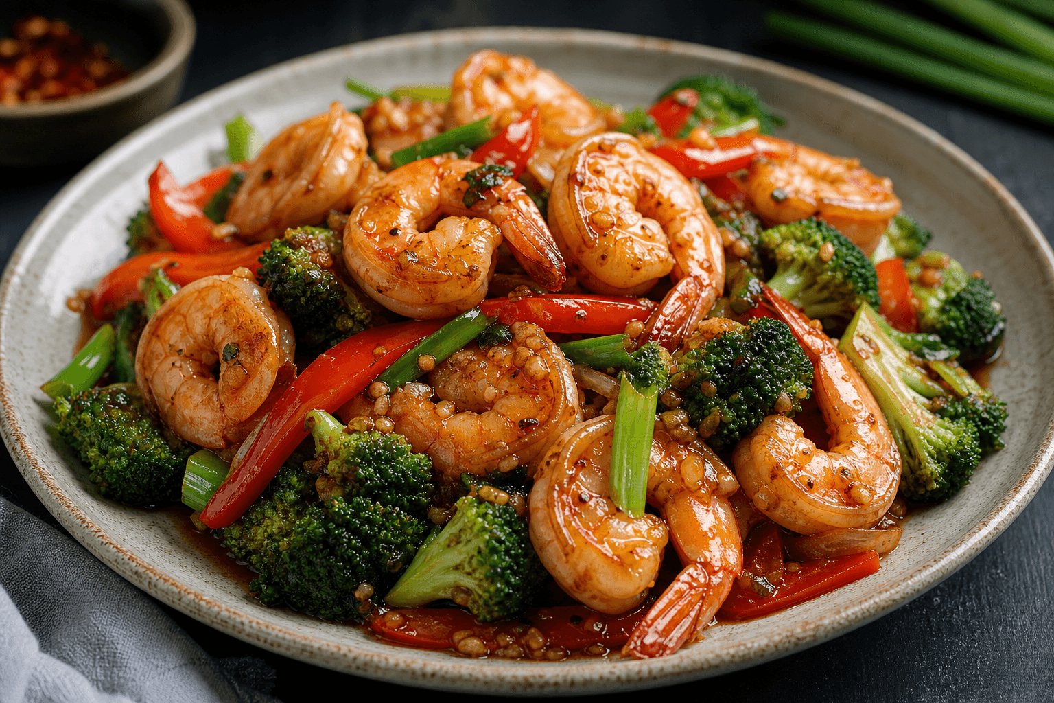Shrimp Stir-Fry with Garlic Soy Sauce