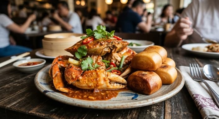Singapore-Style Chili Crab with Mantou-Style Toasting
