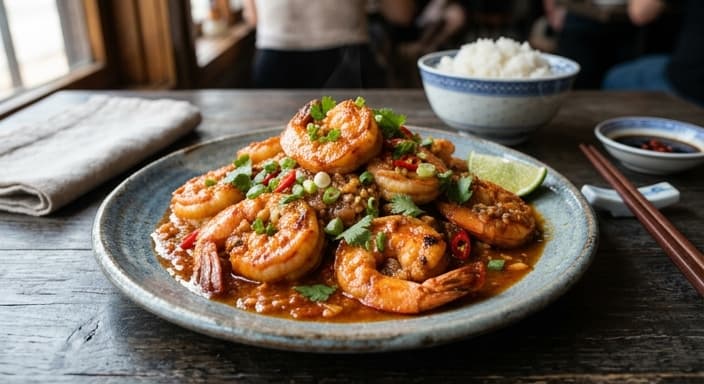 Singapore-Style Chili Garlic Shrimp (Quick Stir-Fry)