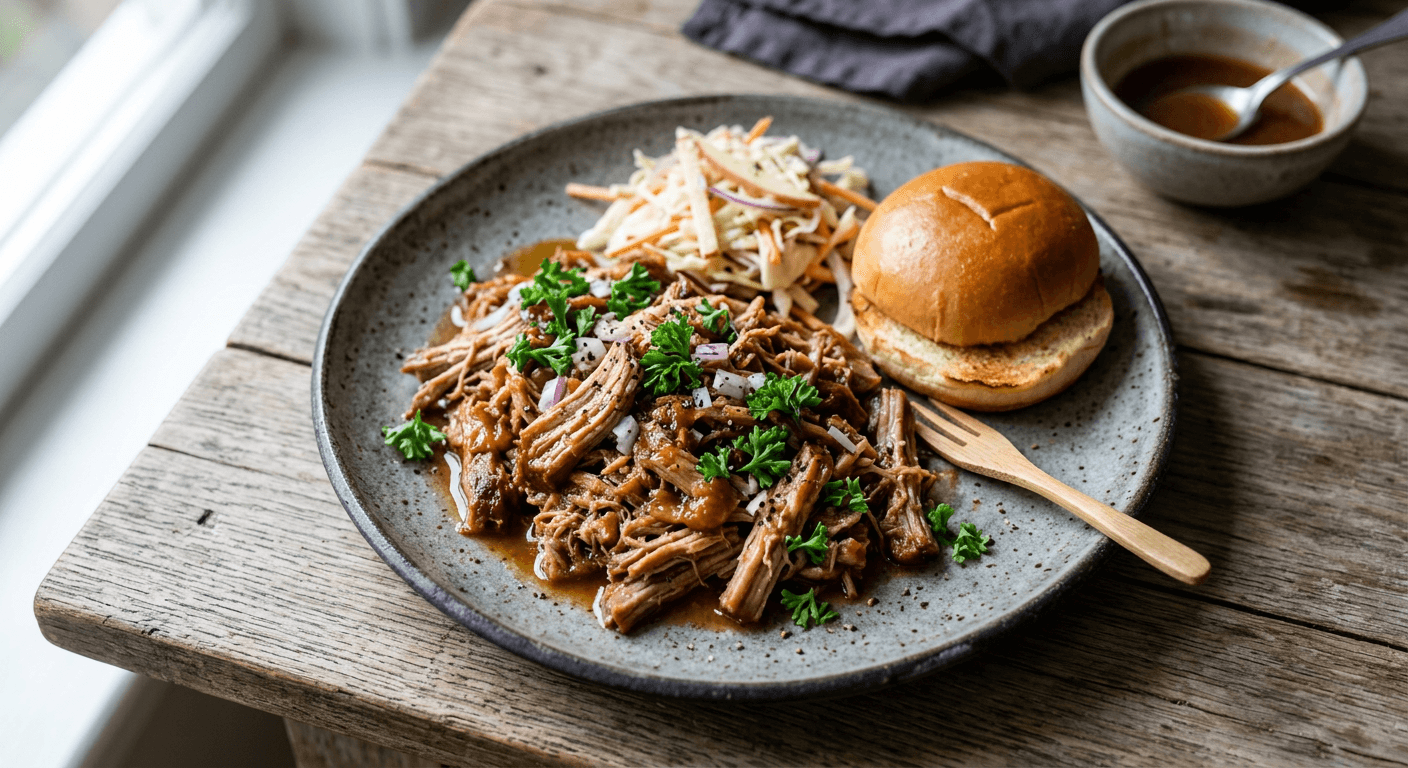 Slow Cooker Apple Cider Pulled Pork