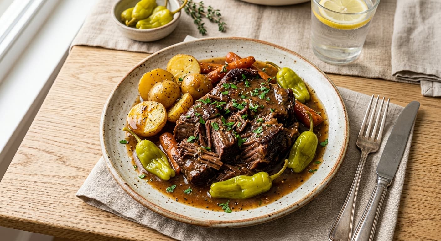 Slow Cooker Mississippi Pot Roast