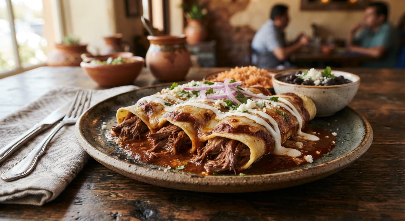 Smoked Beef Enchiladas with Chipotle Sauce