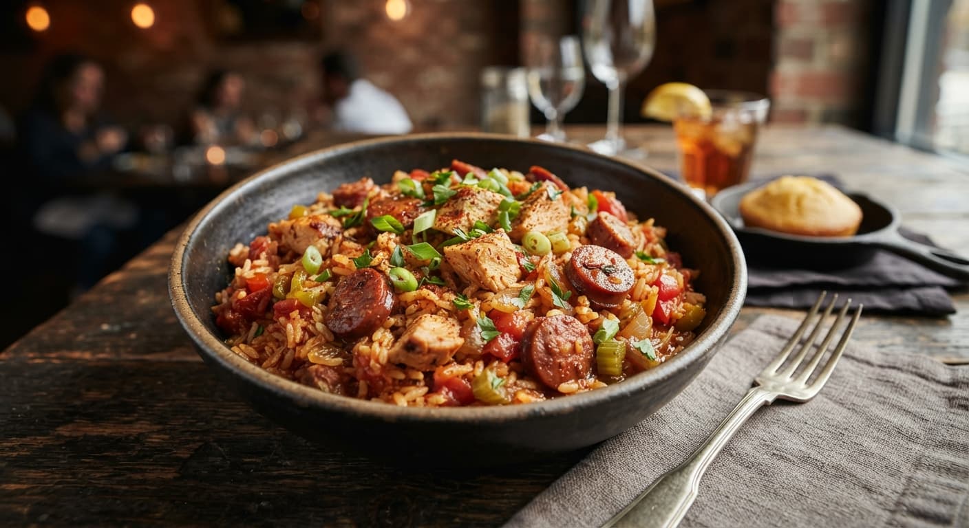 Smoked Chicken and Andouille Sausage Jambalaya