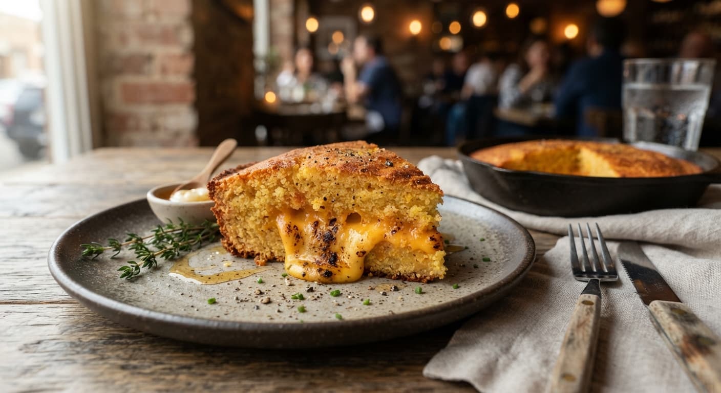 Smoked Cornbread Stuffed with Cheddar