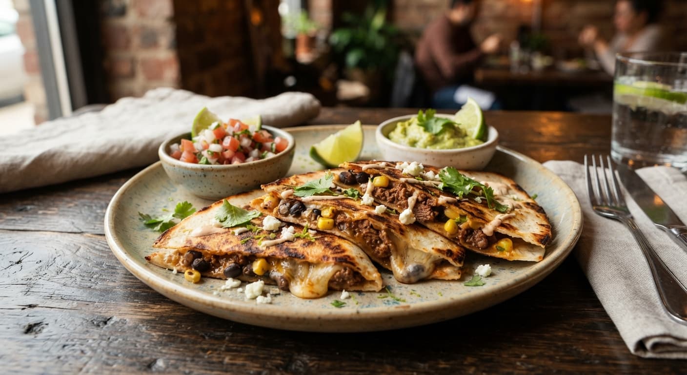 Smoky Beef and Black Bean Quesadillas