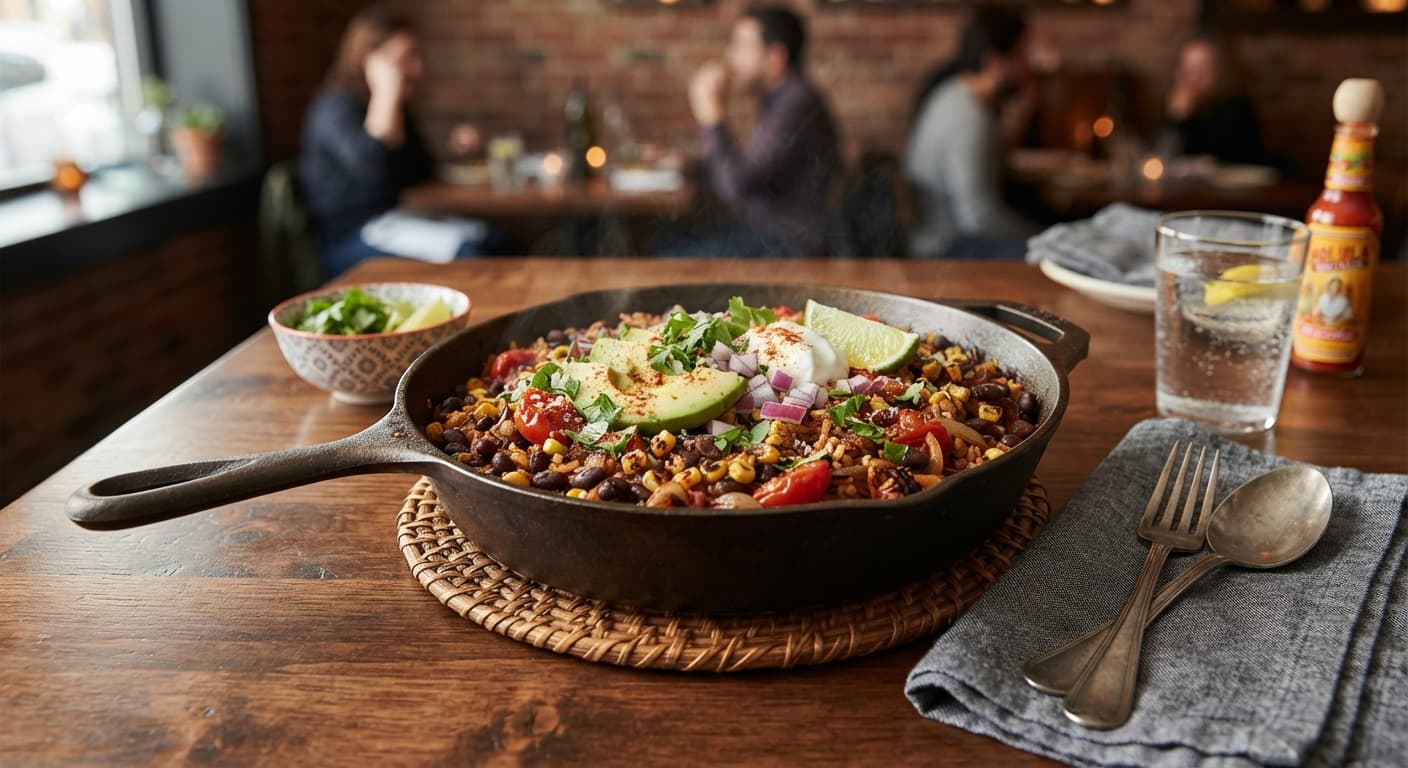 Smoky Black Bean and Rice Skillet