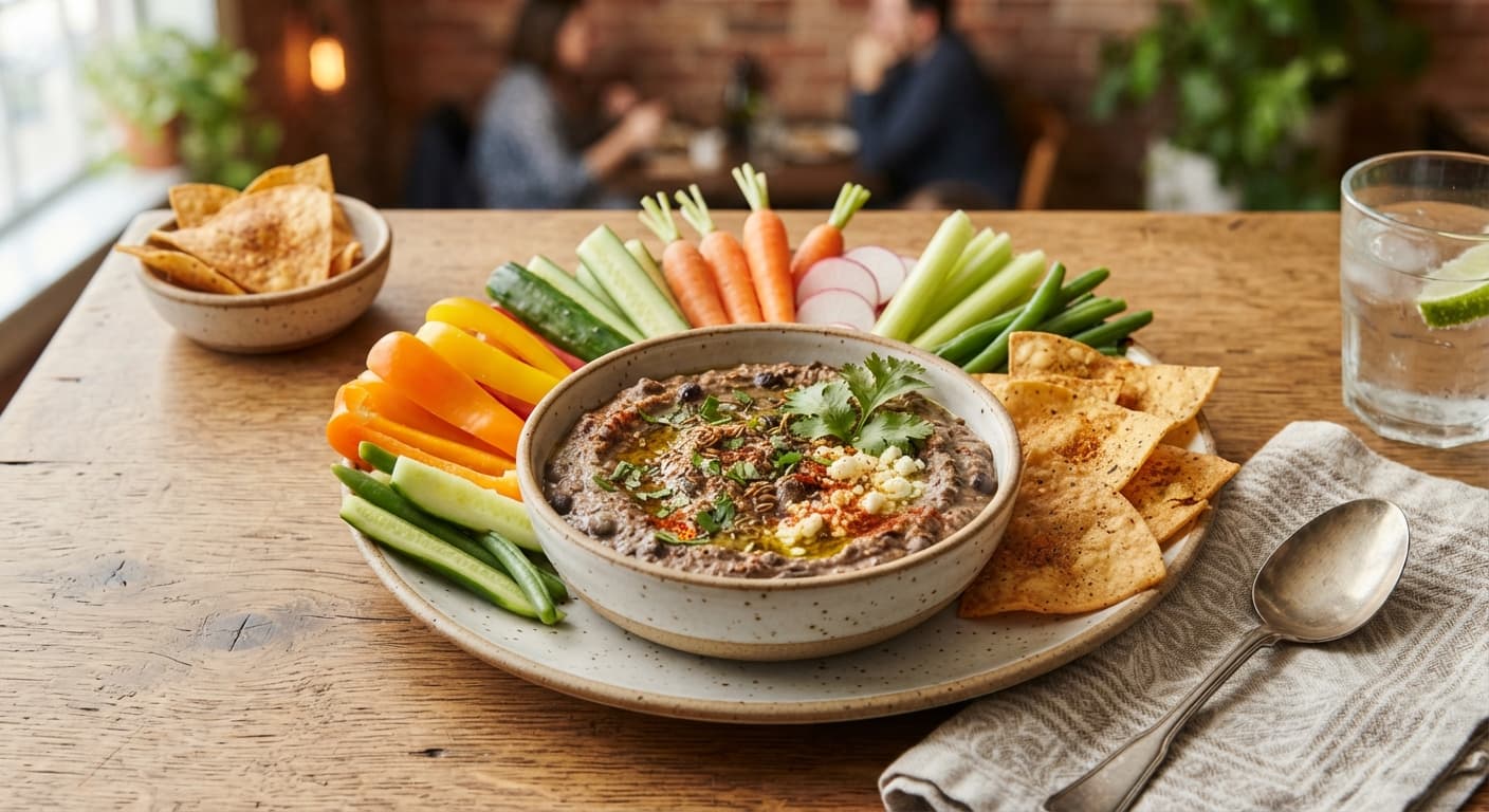 Smoky Black Bean Dip with Fresh Vegetables