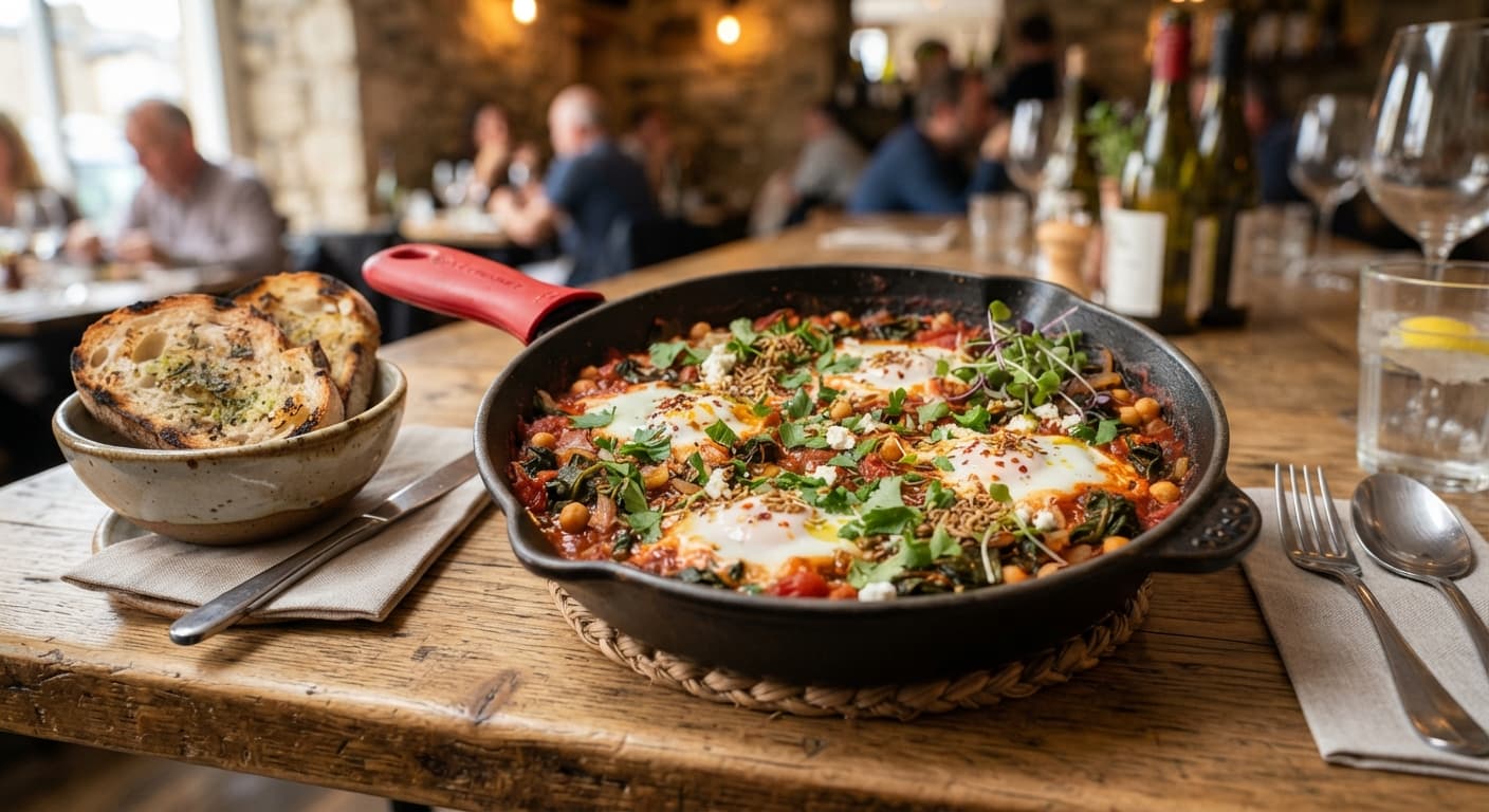Smoky Chickpea and Chard Shakshuka-Style Skillet