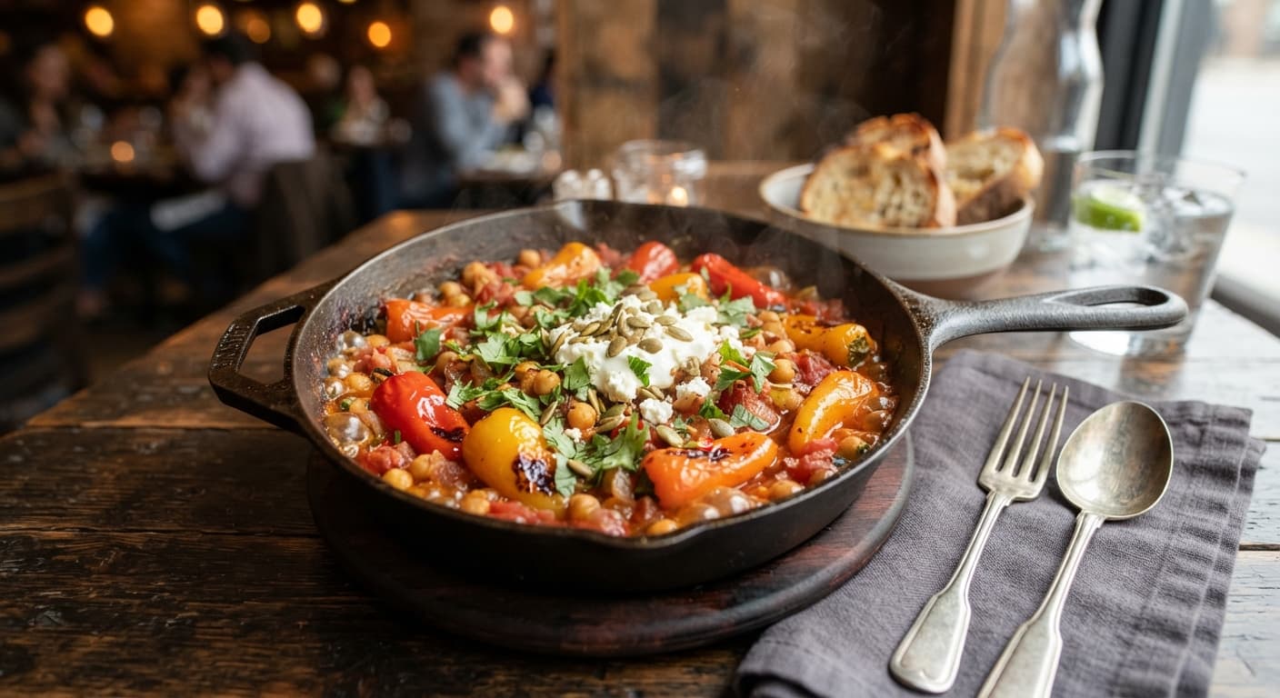 Smoky Chickpea and Mini Pepper Skillet