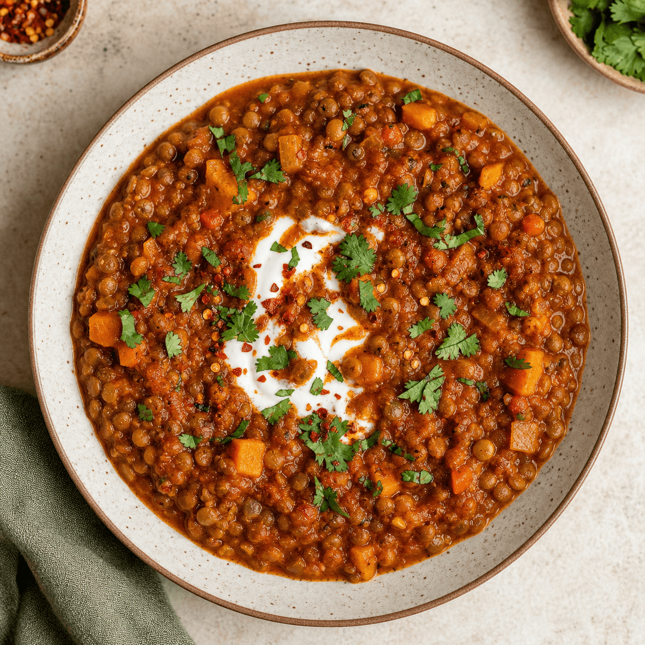 Smoky North African Spicy Lentil Stew