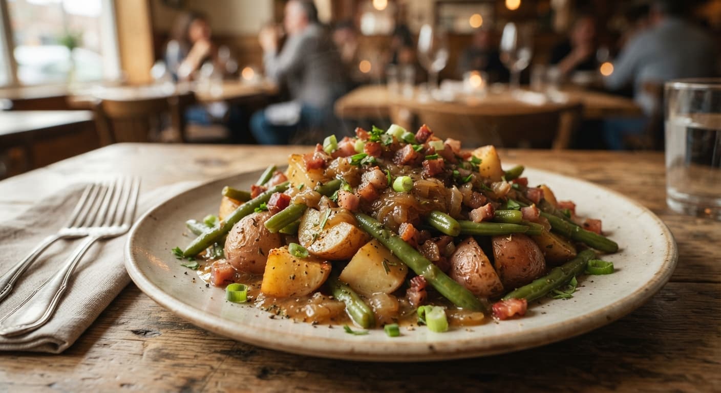 Smothered Red Potatoes and Beans
