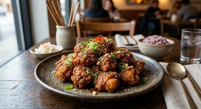 Soy-Garlic Chicken Gangjeong (Less Sweet, Big Flavor)