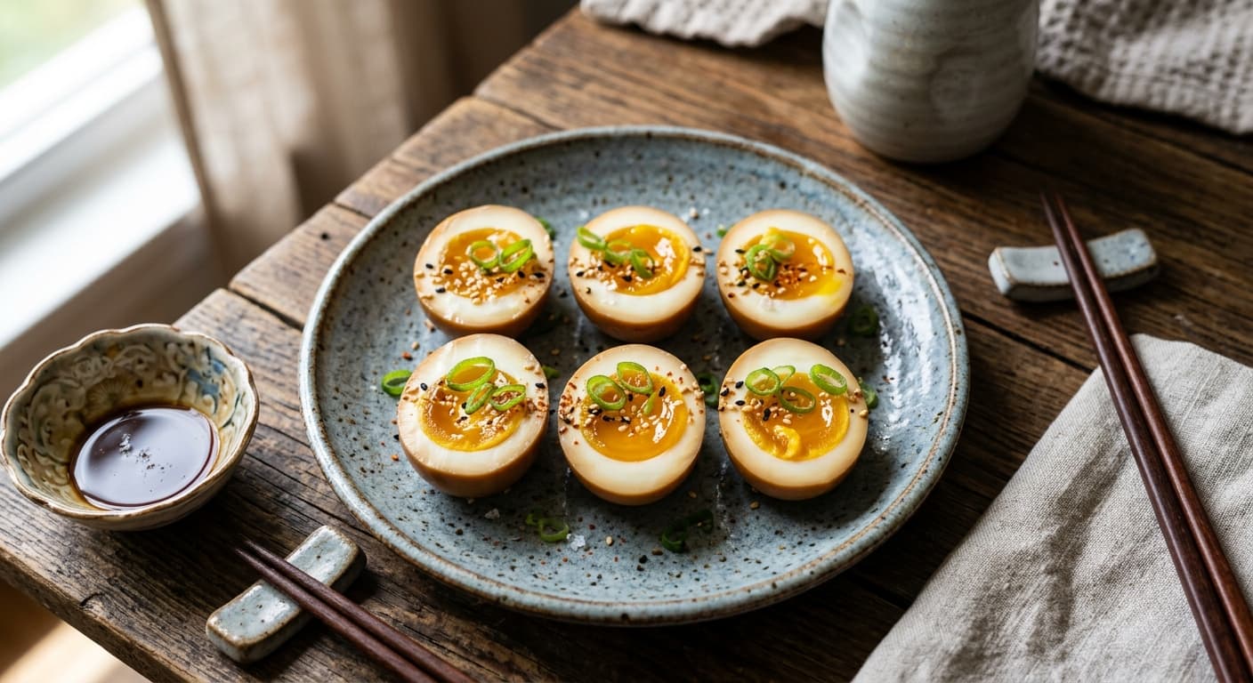 Soy-Marinated Ramen Eggs (Ajitsuke Tamago)