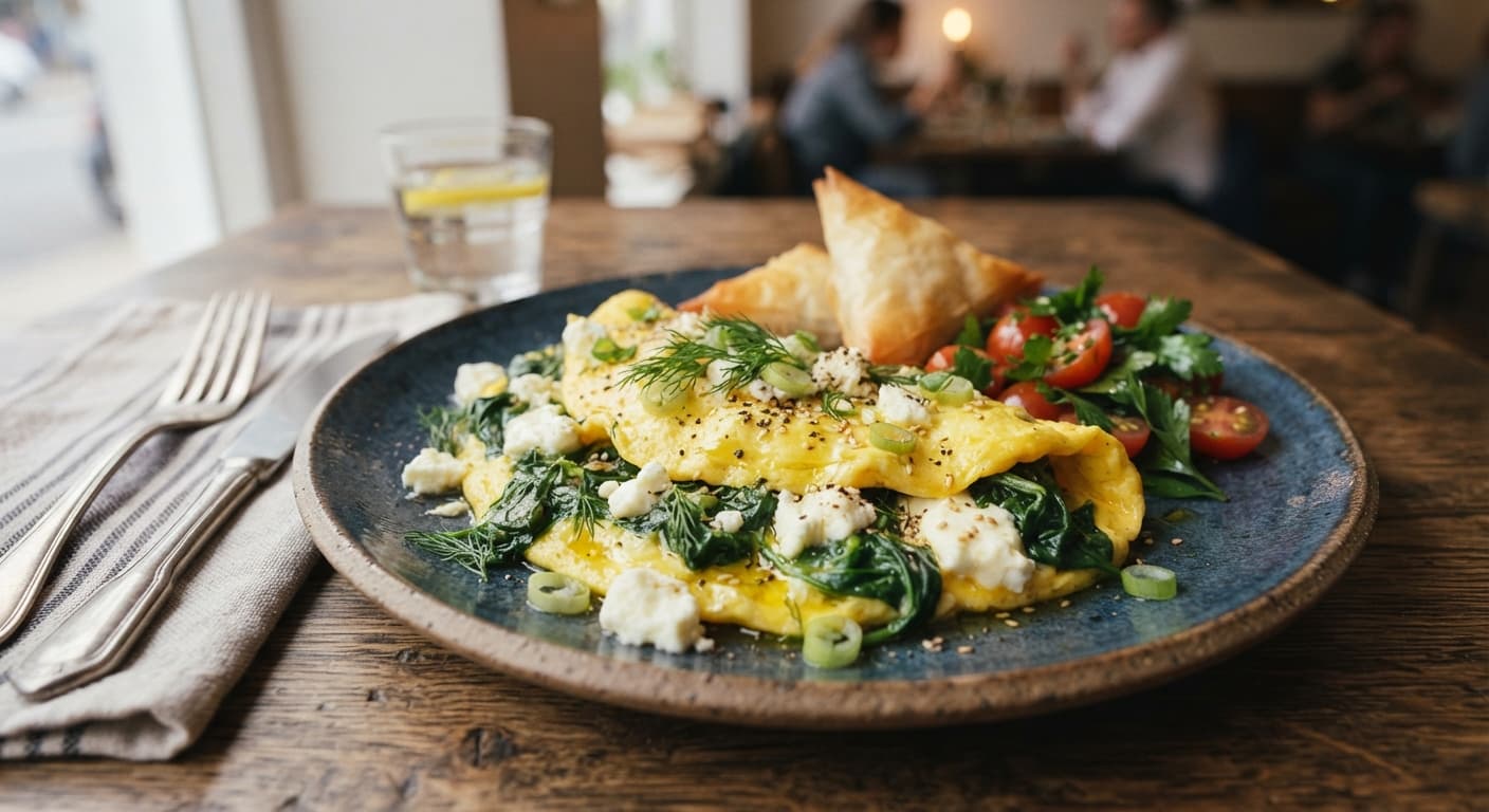 Spanakopita-Style Spinach Feta Scramble