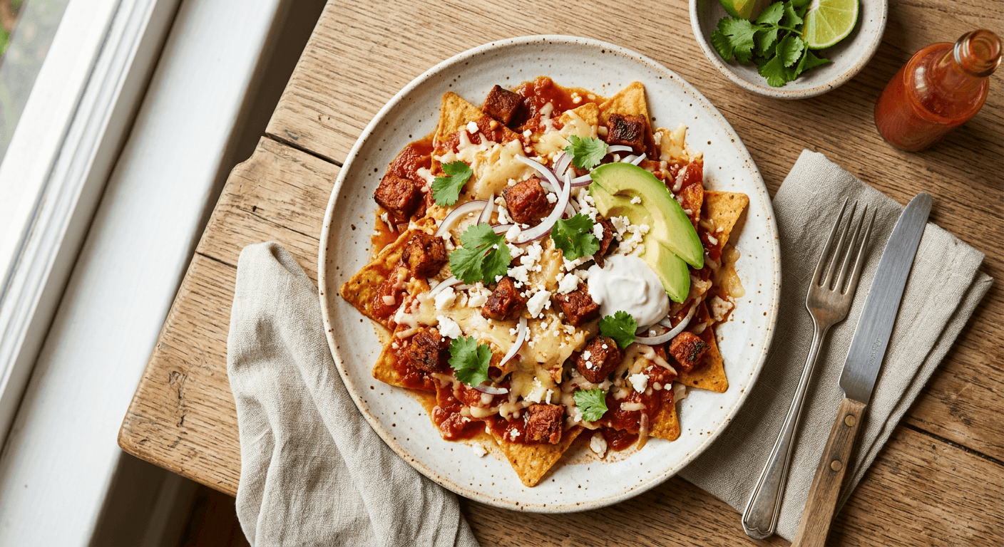 Spanish Chorizo and Manchego Chilaquiles