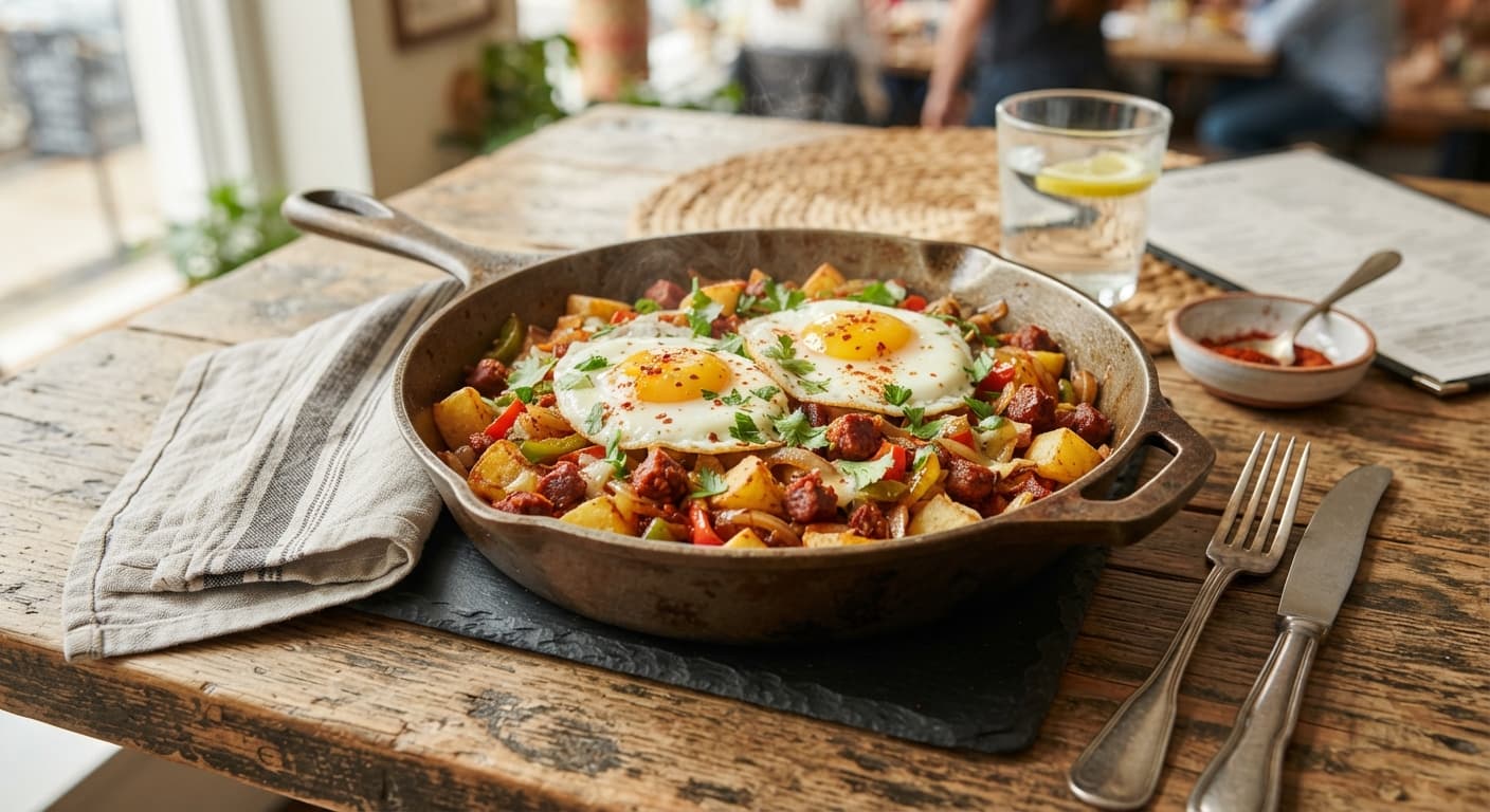 Spanish Potato and Chorizo Breakfast Skillet