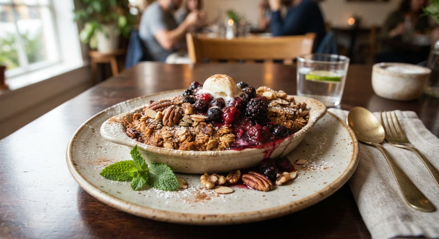 Spiced Baked Oatmeal with Warm Berries