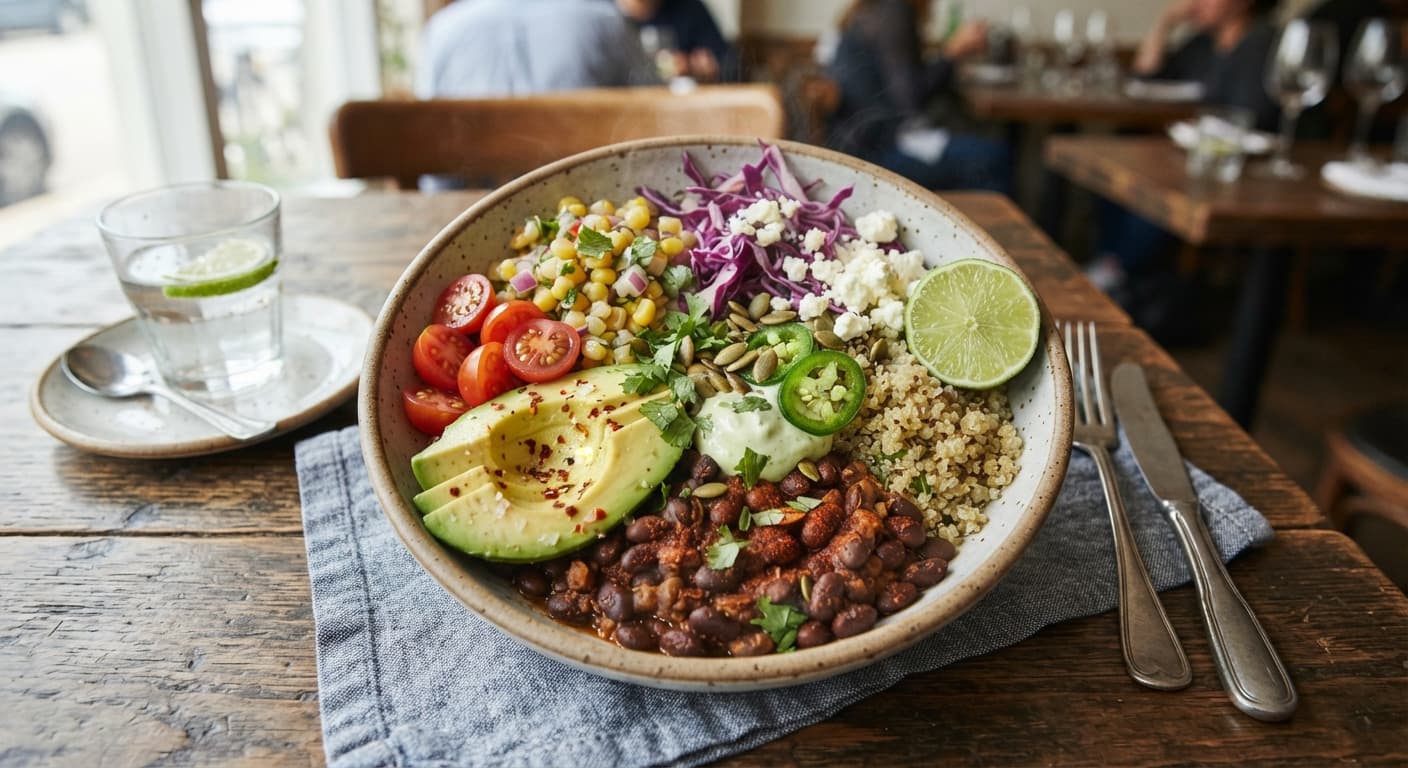 Spiced Black Bean and Avocado Bowl