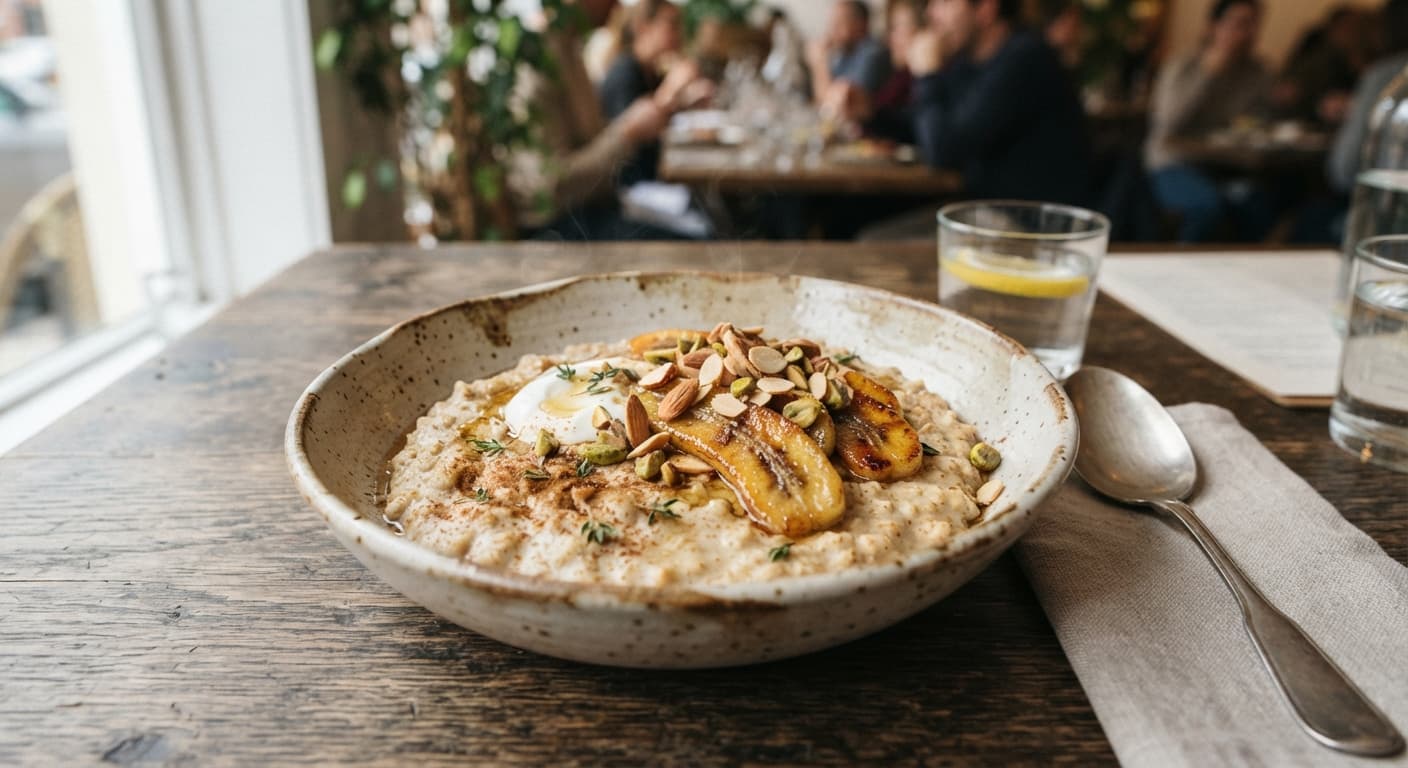 Spiced Cardamom Banana Oat Porridge