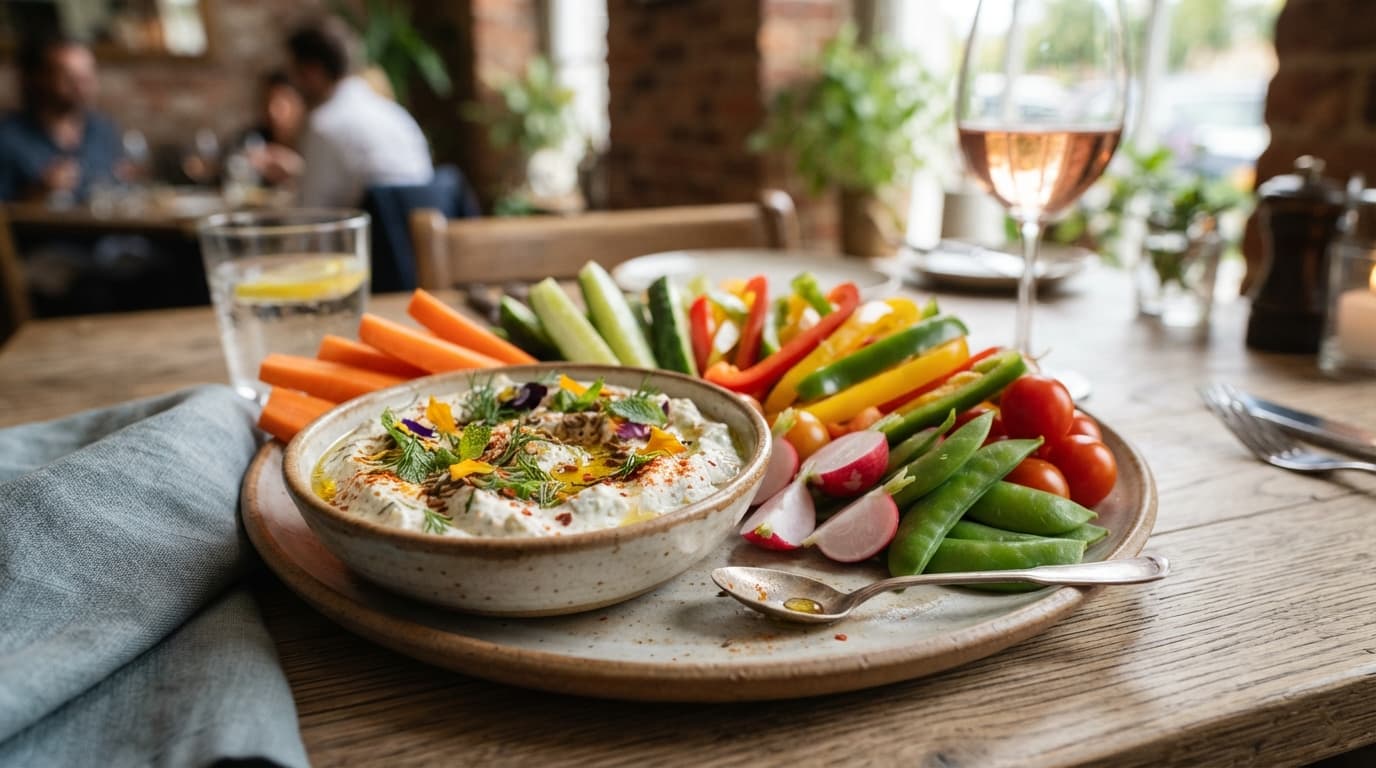 Spiced Yogurt Dip with Fresh Vegetable Sticks