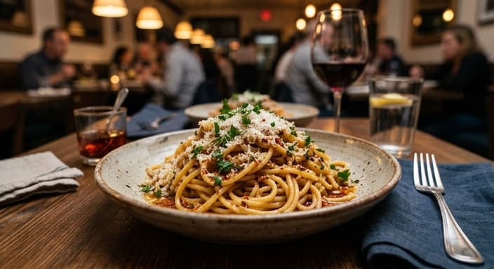 Spicy Chili-Garlic Noodles with Parmesan