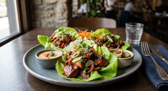 Spicy Gochujang Chicken Lettuce Wraps