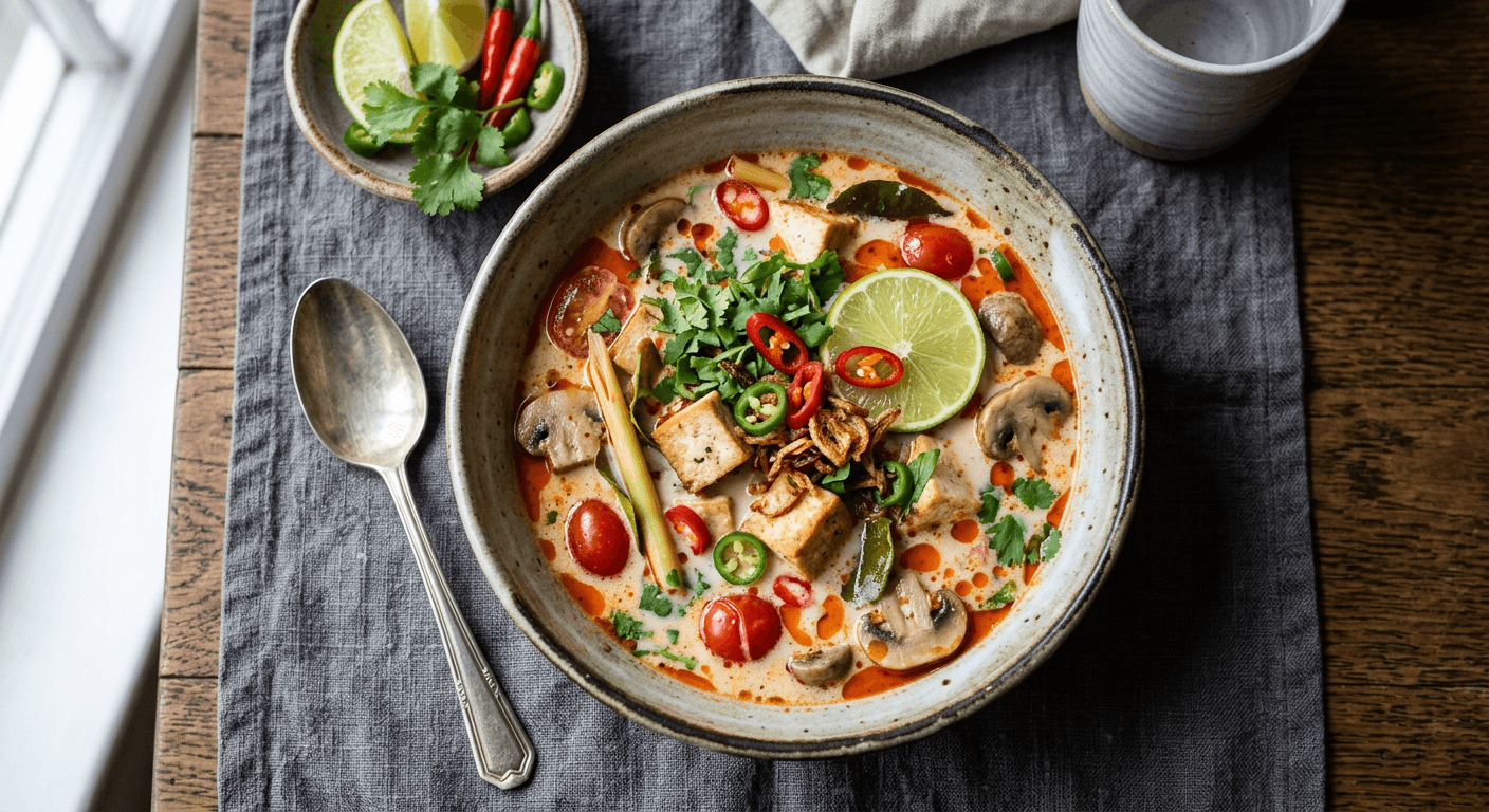 Spicy Lemongrass and Tofu Tom Kha